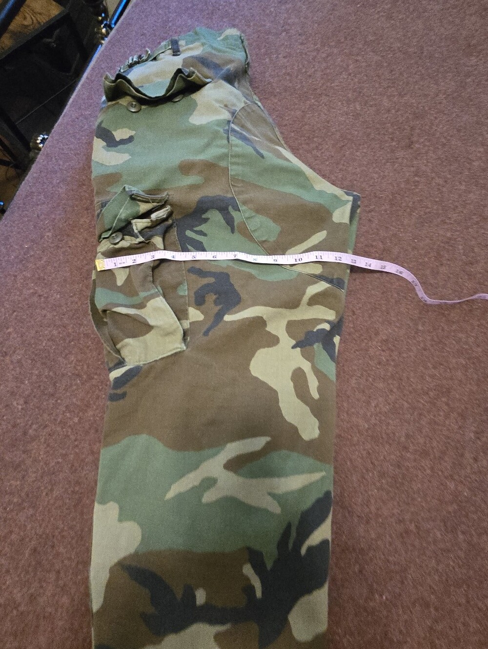 Vintage Military Woodland Camouflage BDU Carrgo Pants Size 36x28 1980s - Picture 7 of 9